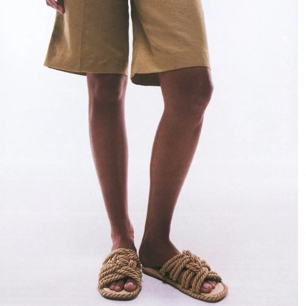 Zara Women's Tan Rope Sandals Size 40 - Picture 6 of 12